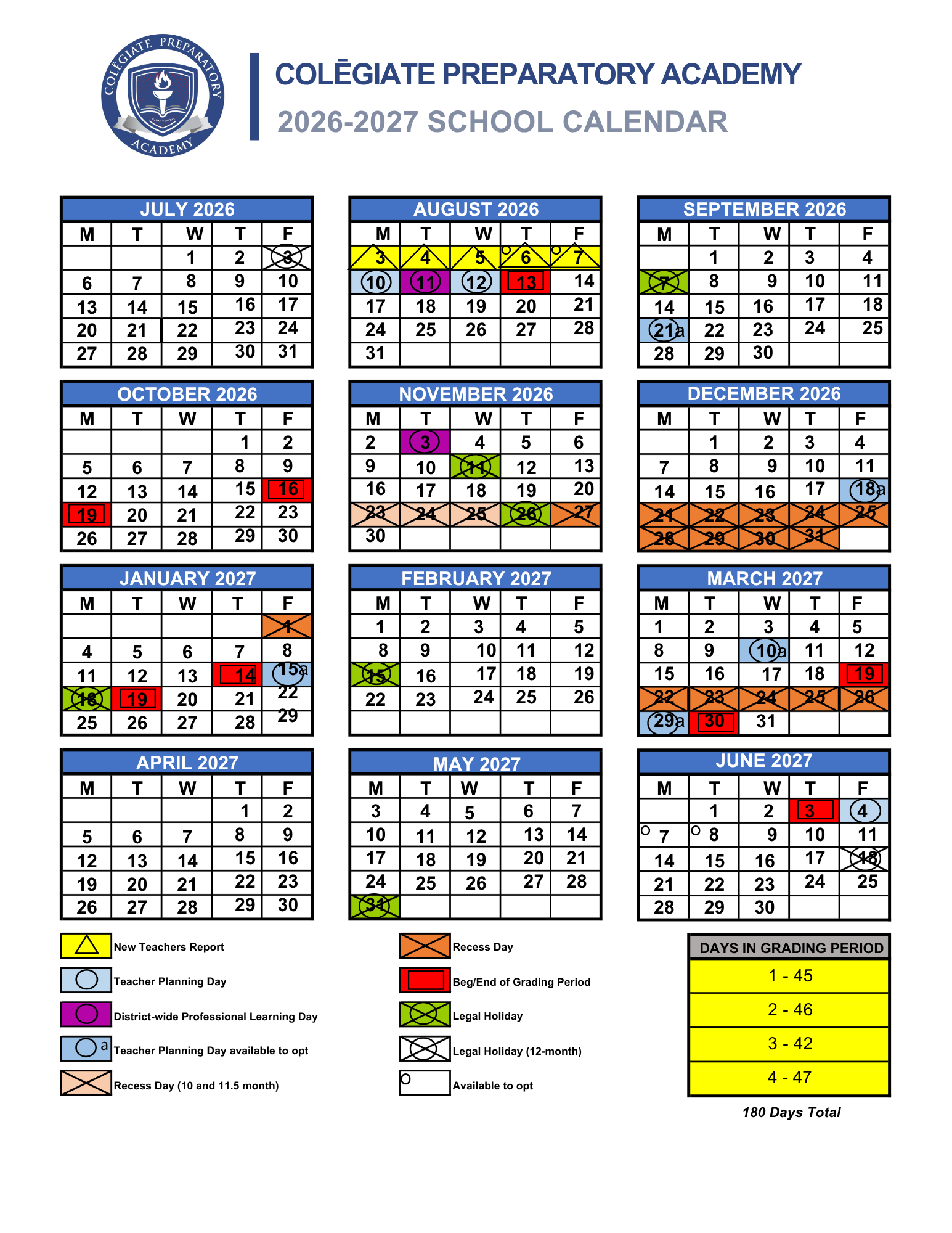CPA 2026-2027 Calendar